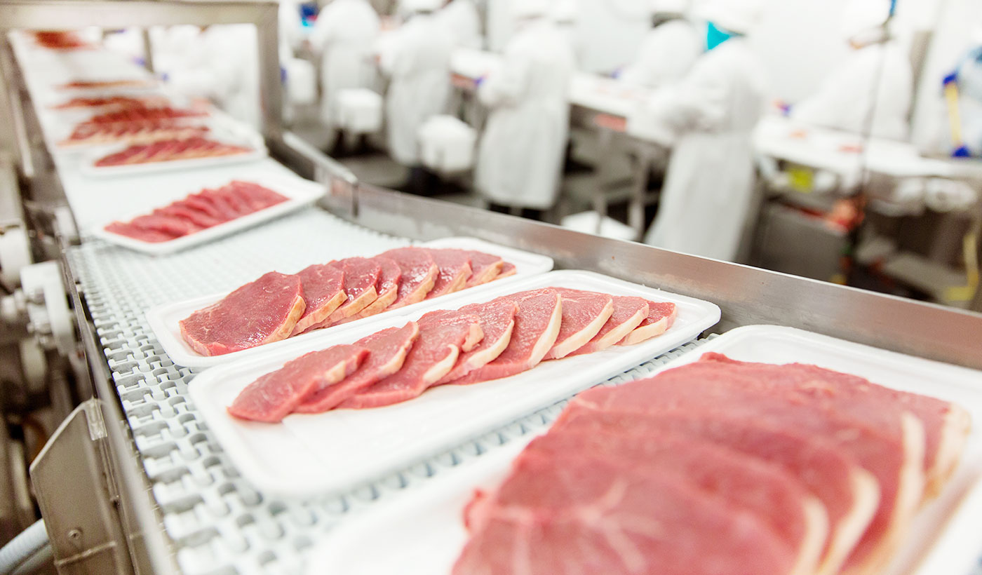 Réduction de vitesse traité par le GHA pour les usines de transformation de la viande